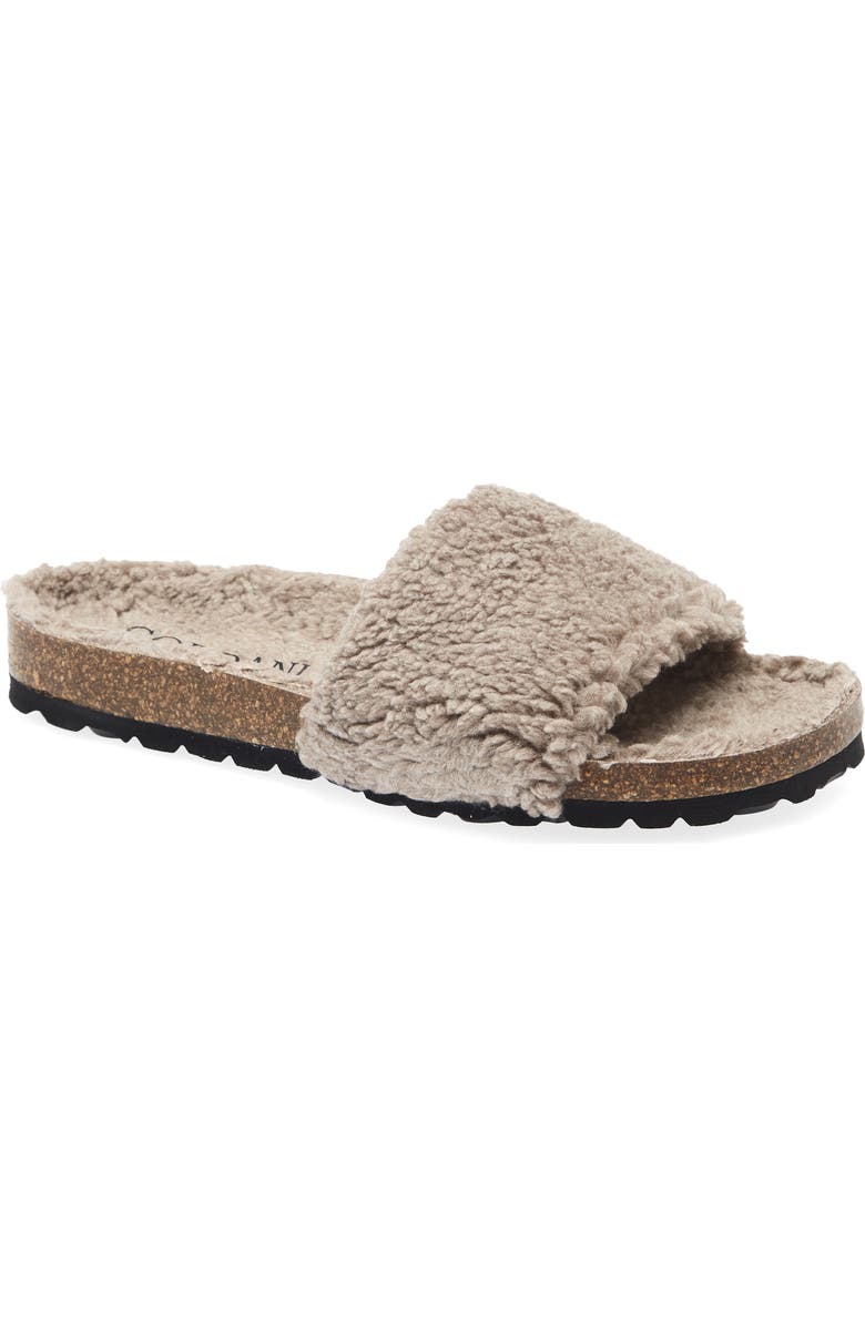 Cordani Mylie Faux Fur Slide Sandal, Main, color, Moon