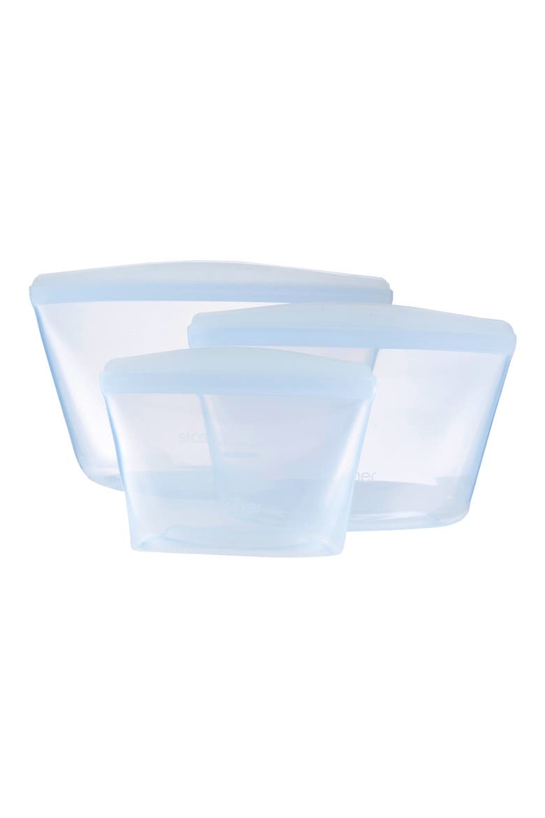 3-Pack Reusable On-The-Go Bowls, Main, color, CLEAR