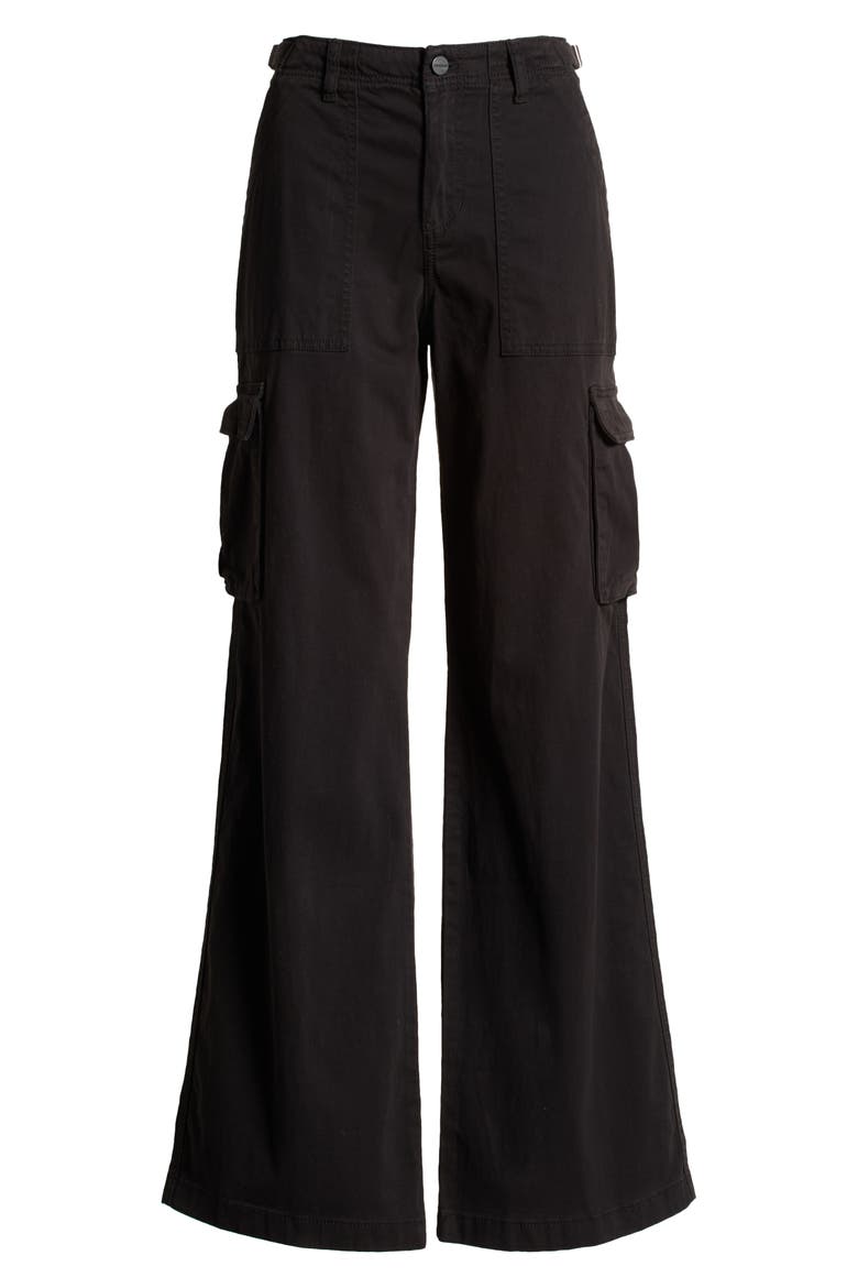 Reissue Wide Leg Cargo Pants, Alternate, color, BLACK