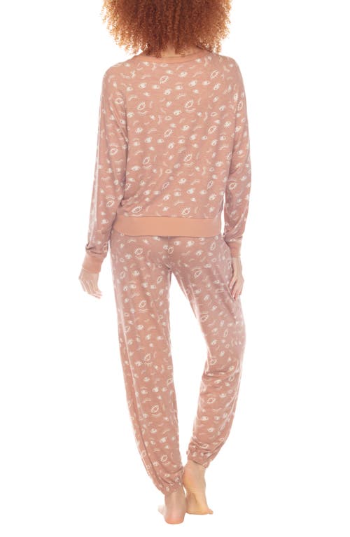 Honeydew Intimates Star Seeker Brushed Jersey Pajamas In Brown