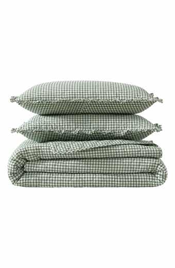 Laura Ashley Gracies Gingham Quilt & Sham Set