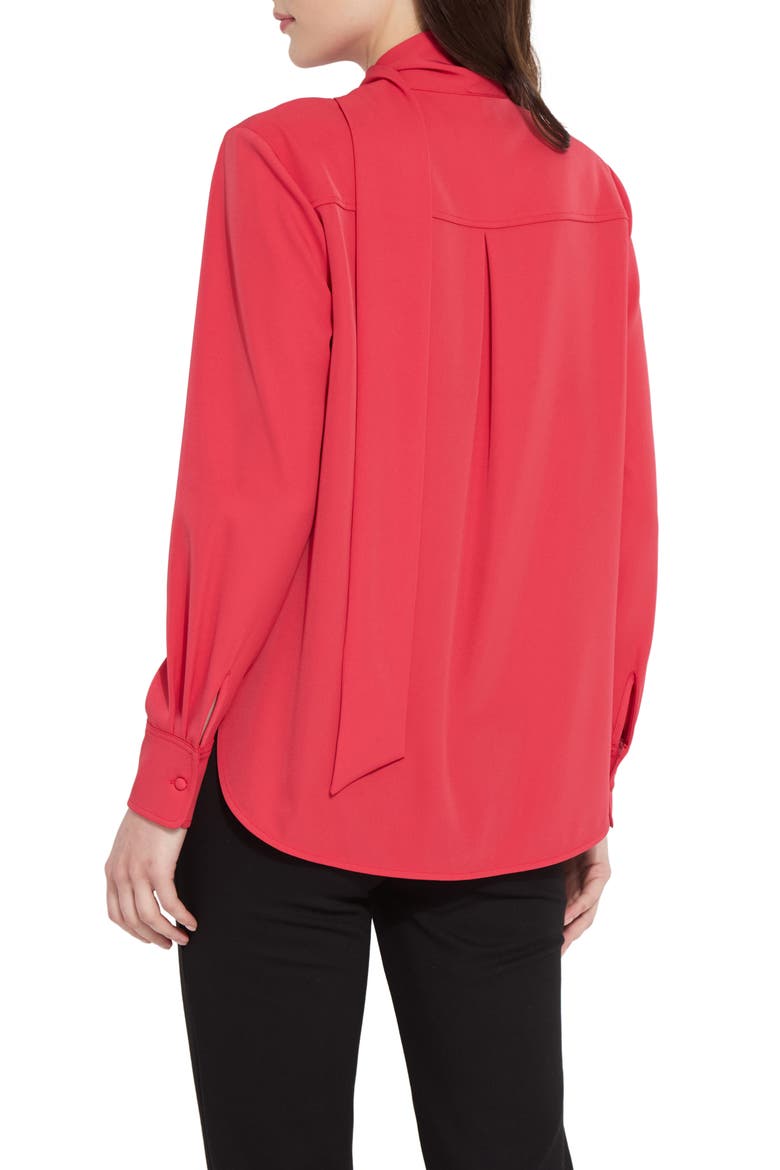 Odette Scarf Neck Top, Alternate, color, DEFINED RED