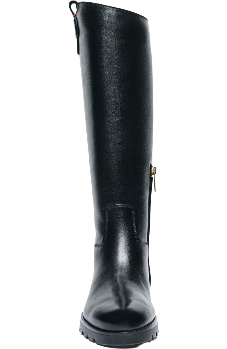 Santoni Women's leather boot, Alternate, color, Black