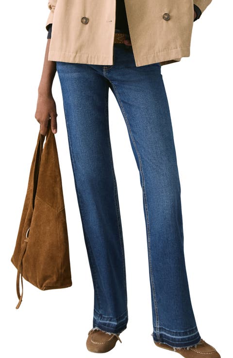 Release Hem Low Rise Flare Jeans