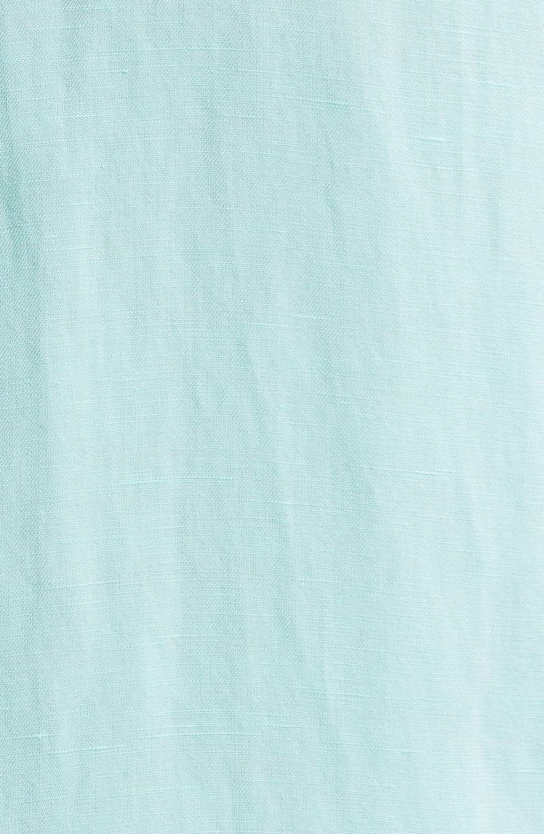 johnnie-O Gianna Hangin' Out Short Sleeve Linen & Lyocell Button-Up Shirt, Alternate, color, Tarpon