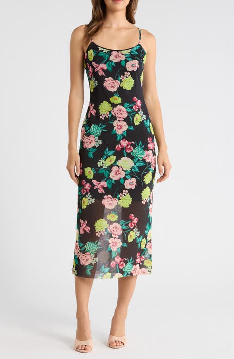 Giselly Floral Print Georgette Slipdress