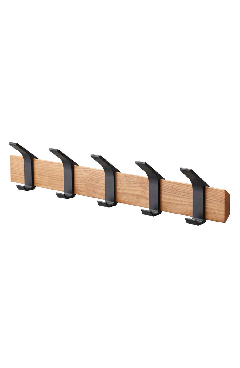 Yamazaki Wall Mounted Coat Rack, Main, color, Walnut