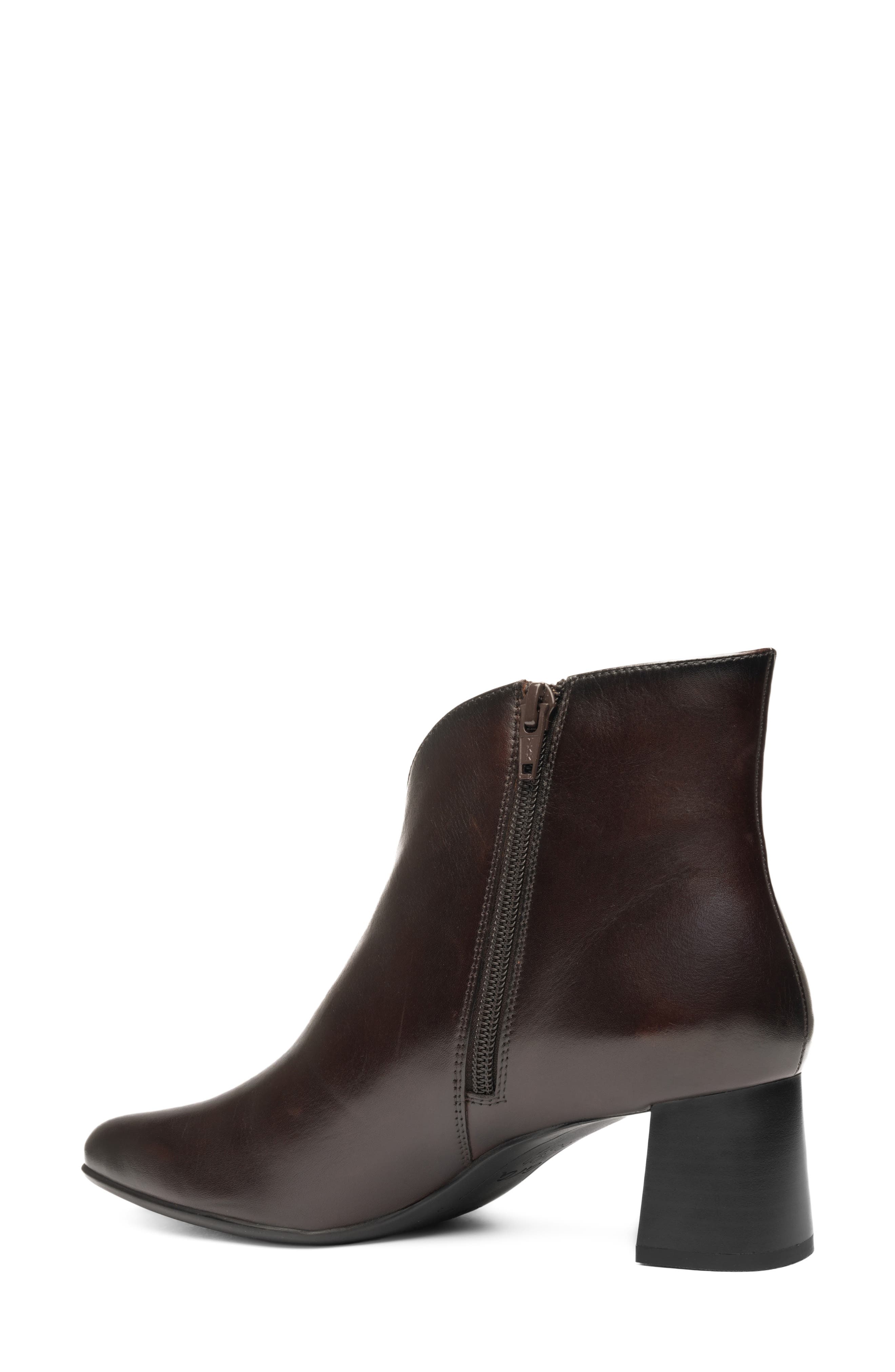 Acanthus Leather Bootie, Alternate, color, BROWN