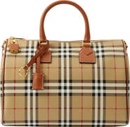 Burberry Medium Bowling Check Coated Canvas Duffle Bag