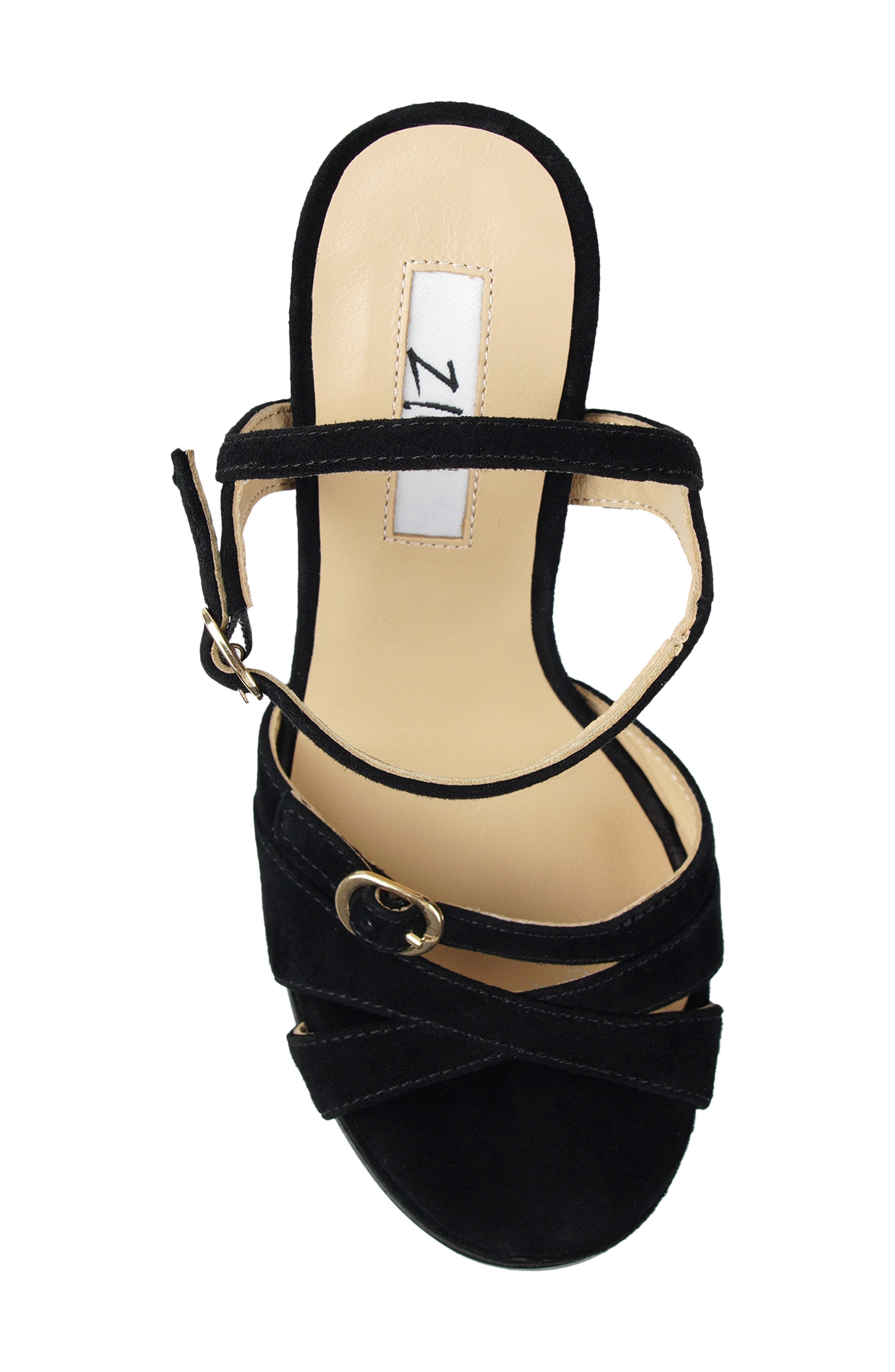 Harbor Ankle Strap Platform Sandal, Alternate, color, BLACK SUEDE