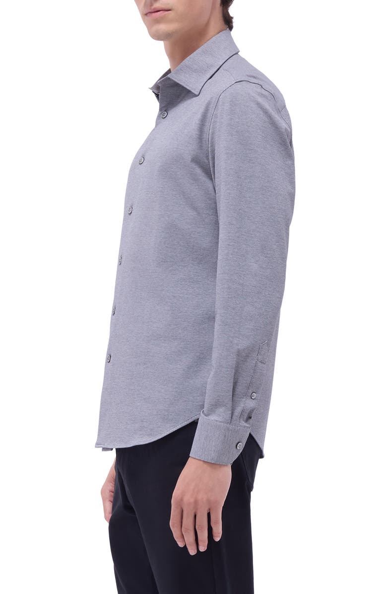 Bugatchi James OoohCotton<sup>®</sup> Button-Up Shirt, Alternate, color, Black