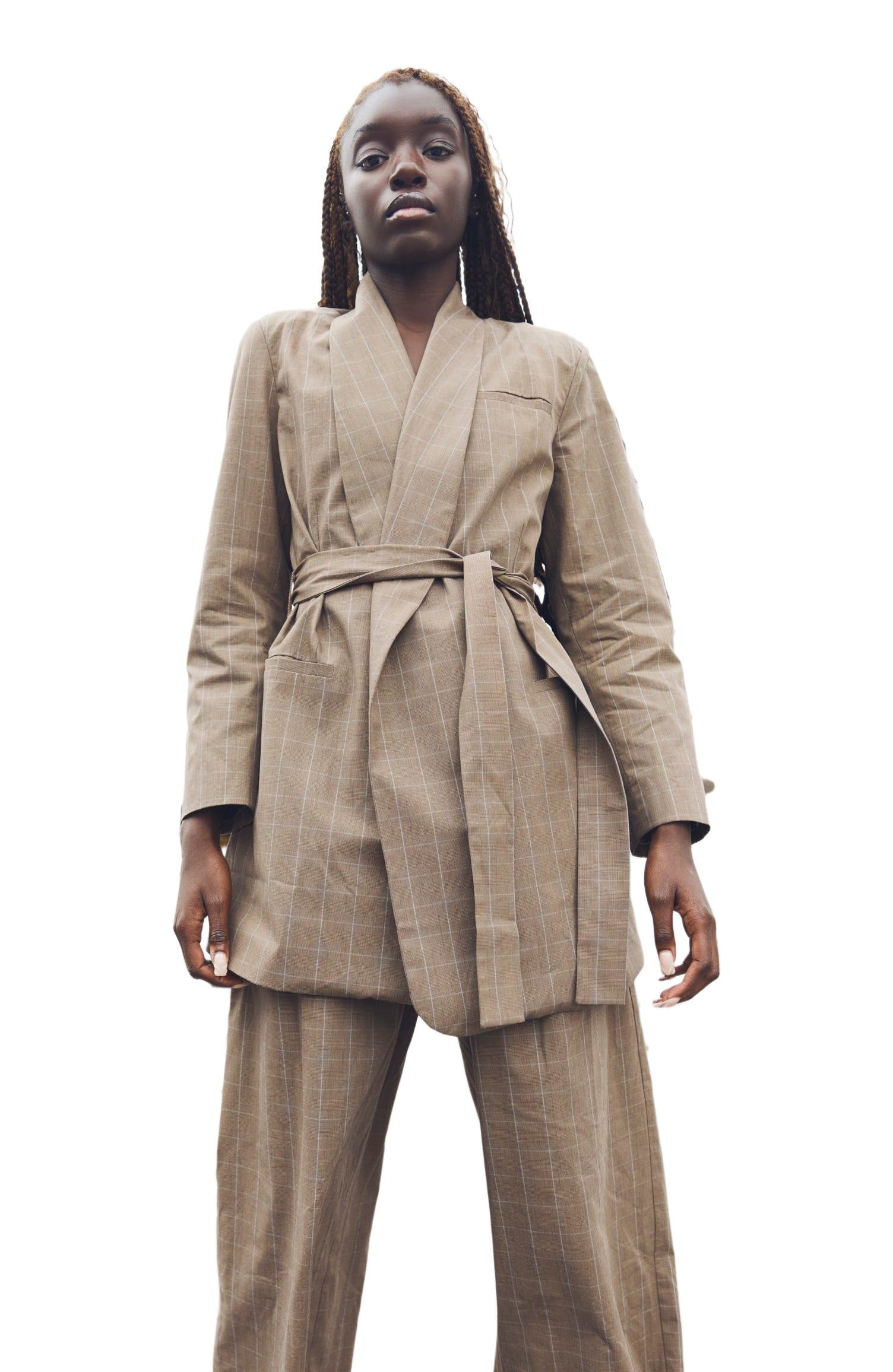 Blazer With Waist Tie - image 2