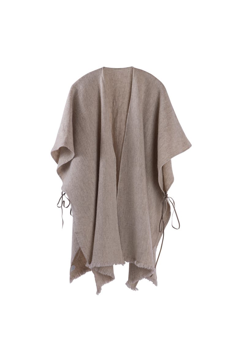 Wool Poncho, Alternate, color, Grey