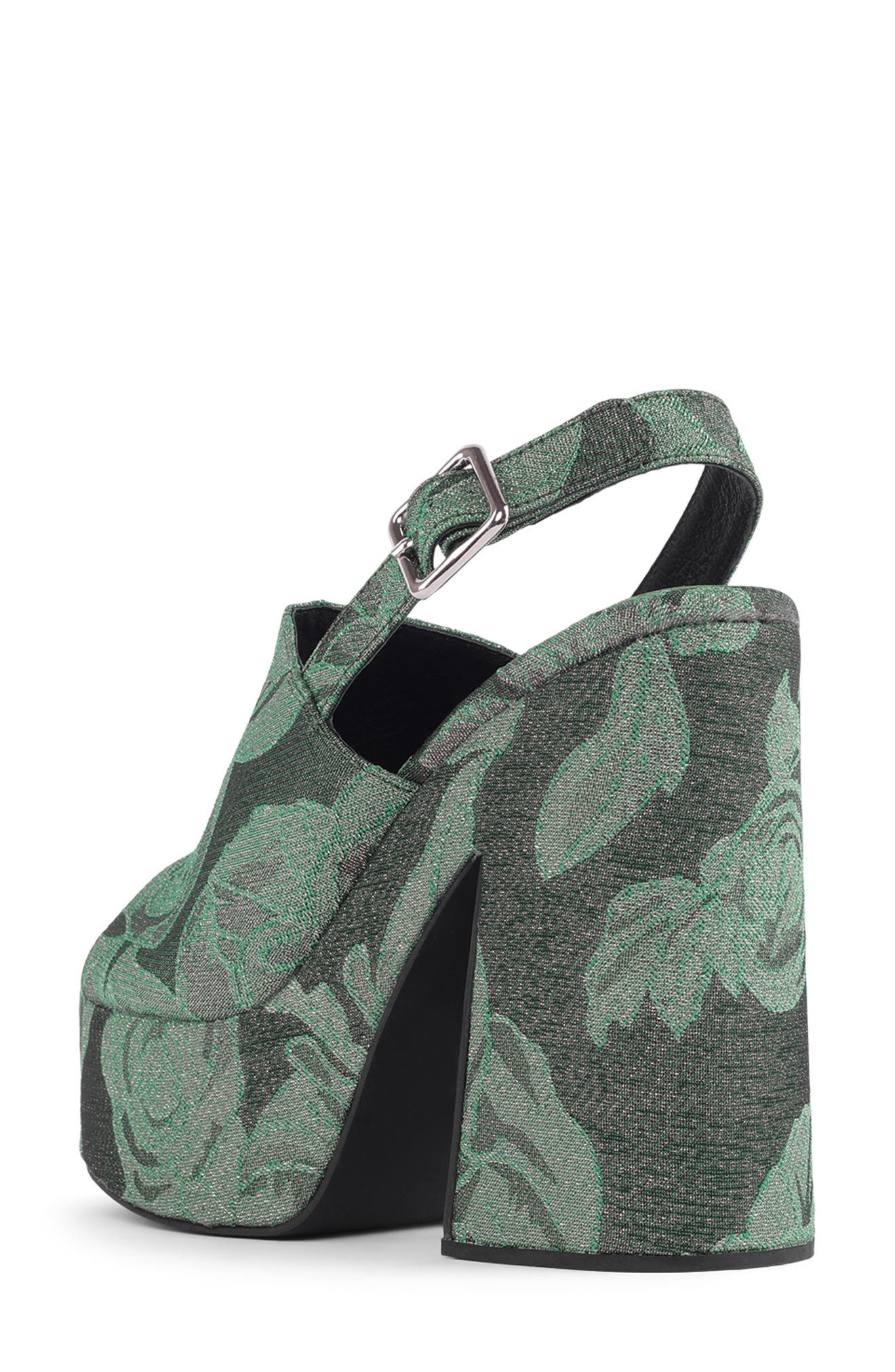 Mattix Platform Sandal, Alternate, color, GREEN ROSE FABRIC