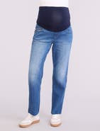 MOTHERHOOD MATERNITY Secret Fit Over the Bump Straight Leg Maternity Denim Jeans