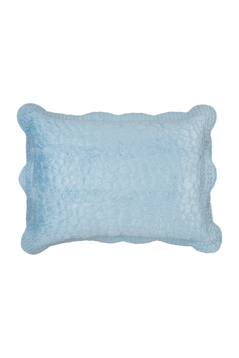 20" x 26" Blue Pebbles Cotton Standard Sham - Machine Washable, Alternate, color, Blue