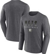 FANATICS Men's Fanatics Branded Heathered Charcoal Brooklyn Nets Where Legends Play Iconic Practice Long Sleeve T-Shirt