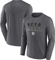 FANATICS Men's Fanatics Branded Heathered Charcoal Brooklyn Nets Where Legends Play Iconic Practice Long Sleeve T-Shirt