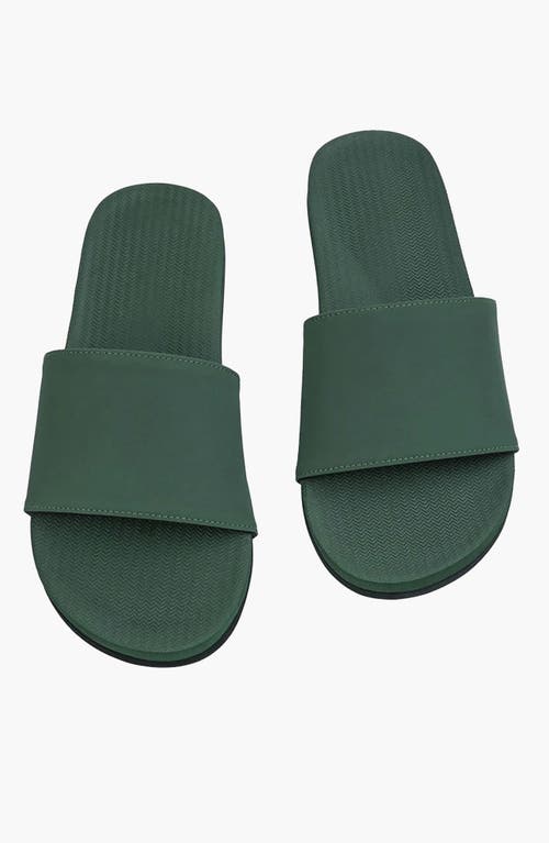 Indosole Responsibly-made Tire Sole Slide Sandals In Green