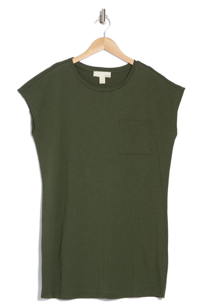 Arabella Slub Cotton Tunic T-Shirt, Alternate, color, OLIVE