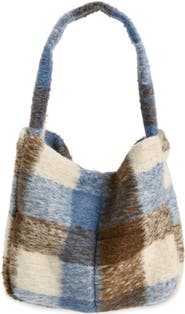 Ruby & Ry Kids' Check Fuzzy Shoulder Bag
