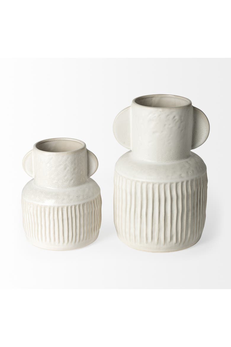 Judy Eggshell Ceramic Vase, Alternate, color, Cream