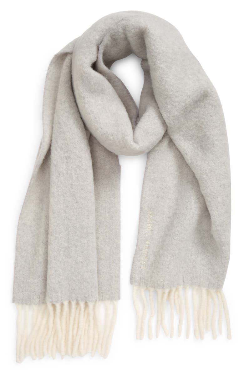 Isabel Marant Firna Fringe Alpaca Blend Scarf, Alternate, color, 