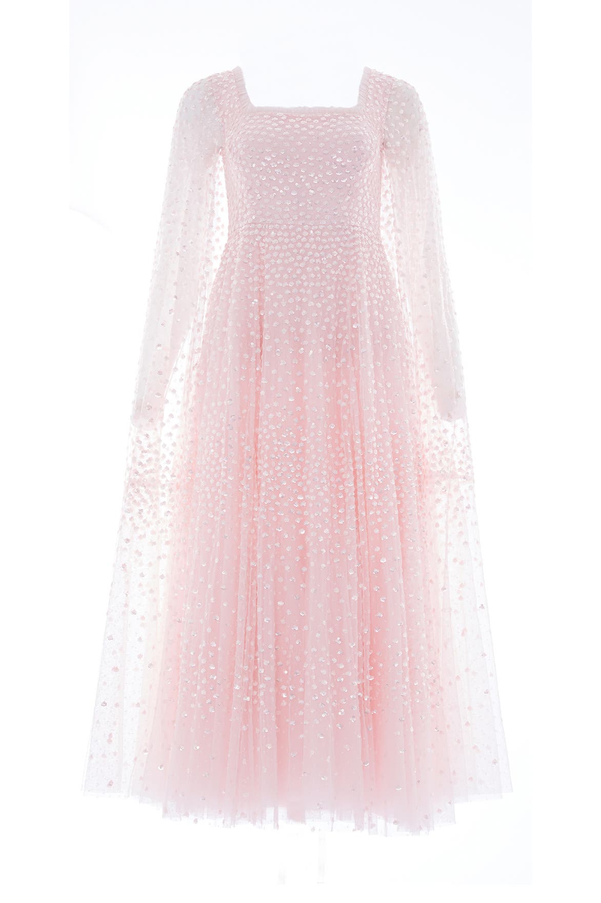Scatter Dot One-Shoulder Ankle Gown - image 4
