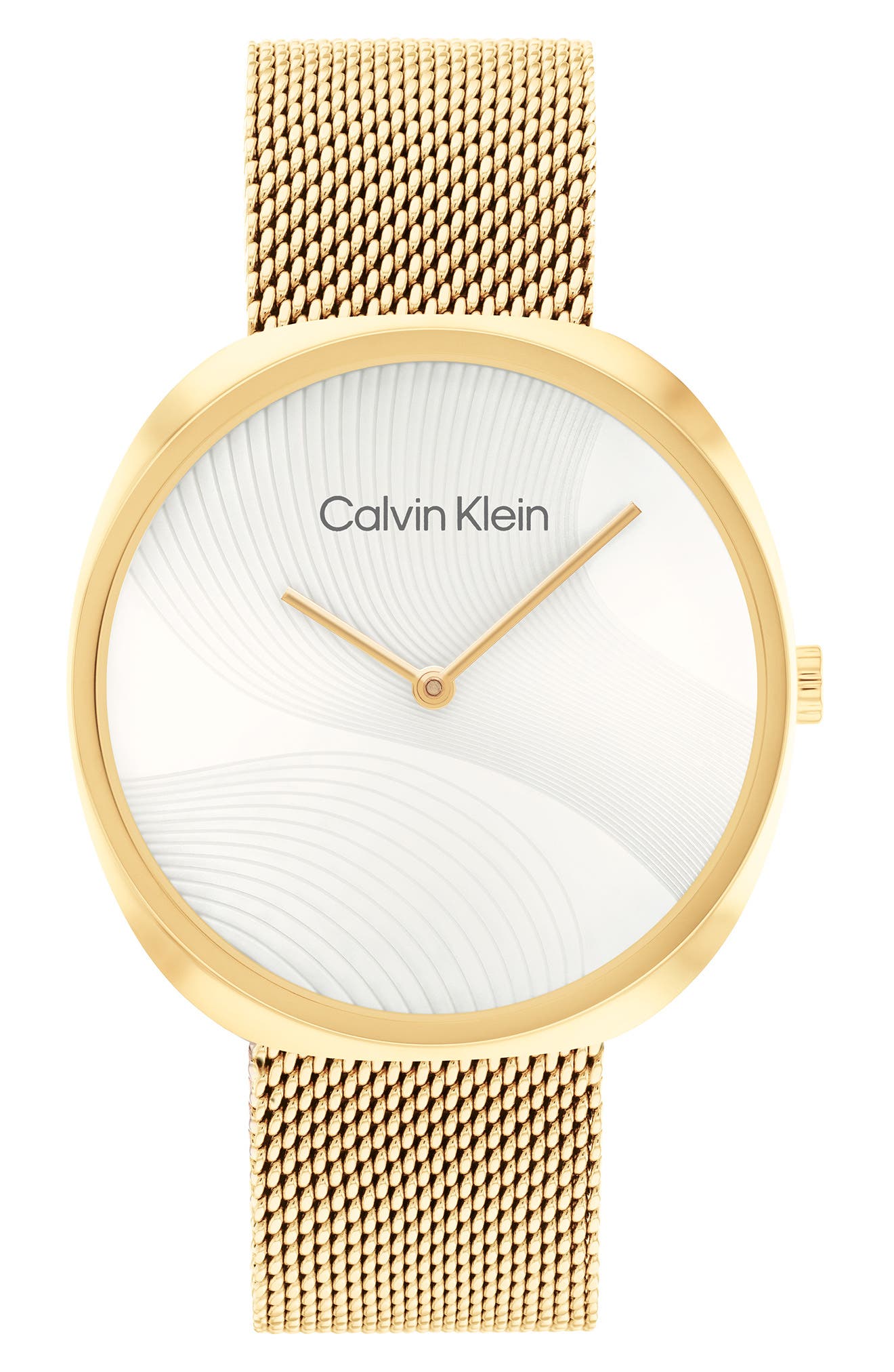 Calvin Klein Goldtone Mesh Bracelet Watch, 36.6mm
