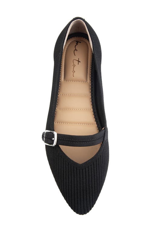 Me Too Glory Rib Knit Mary Jane Flat In Black