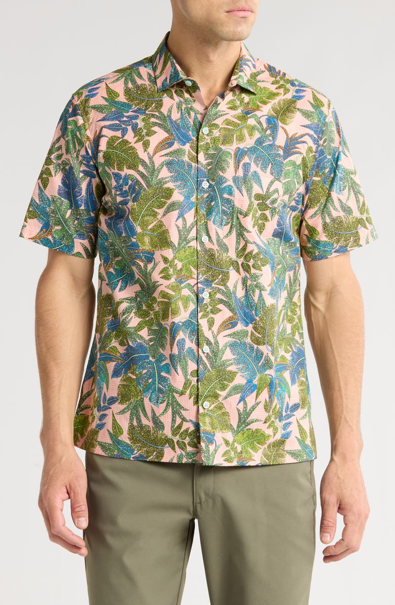 Tori Richard Floral Print Short Sleeve Shirt, Main, color,