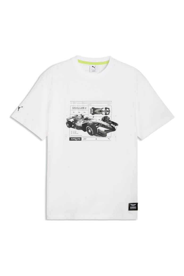 AMF1 Relaxed Fit Cotton Graphic T-Shirt, Main, color, PUMA WHITE