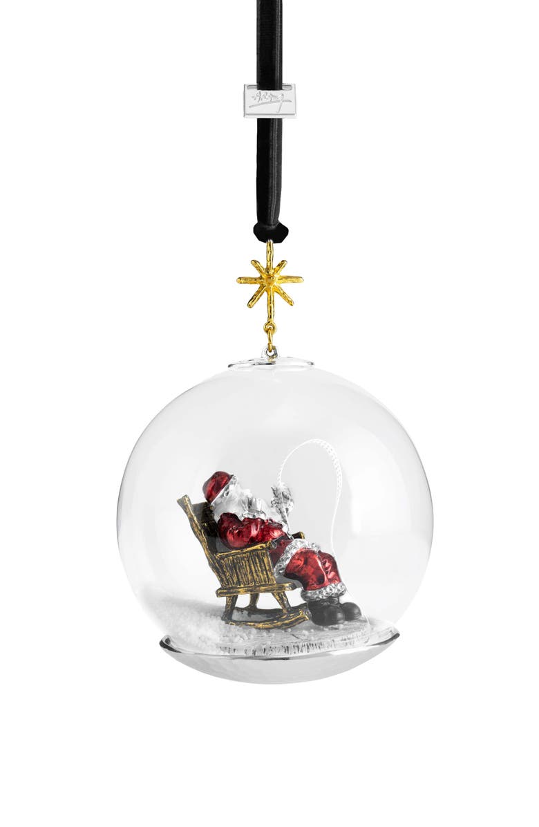 Michael Aram Santa Snow Globe Ornament, Alternate, color, Red Multi