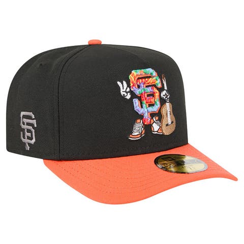 Men's New Era Black/Orange San Francisco Giants Cartoon A-Frame 59FIFTY Fitted Hat