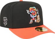 New Era Men's New Era Black/Orange San Francisco Giants Cartoon A-Frame 59FIFTY Fitted Hat