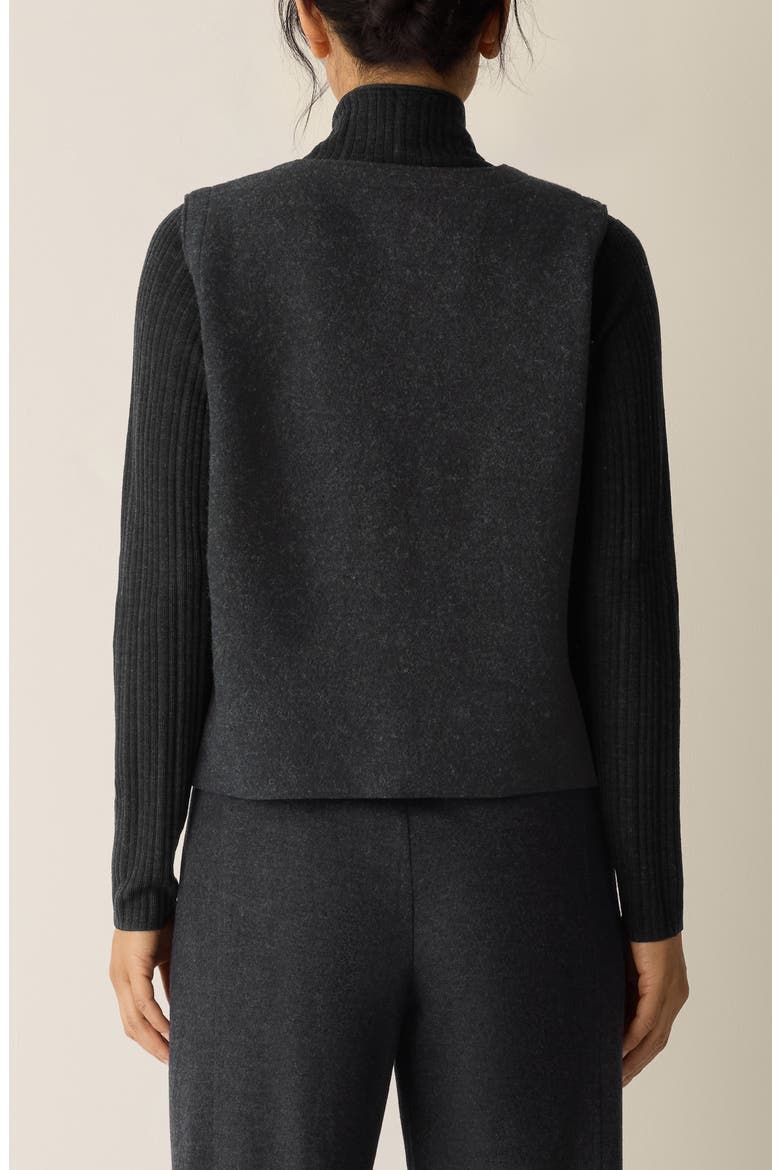 Pocket Wool Felted Cardigan, Alternate, color, CHARCOAL