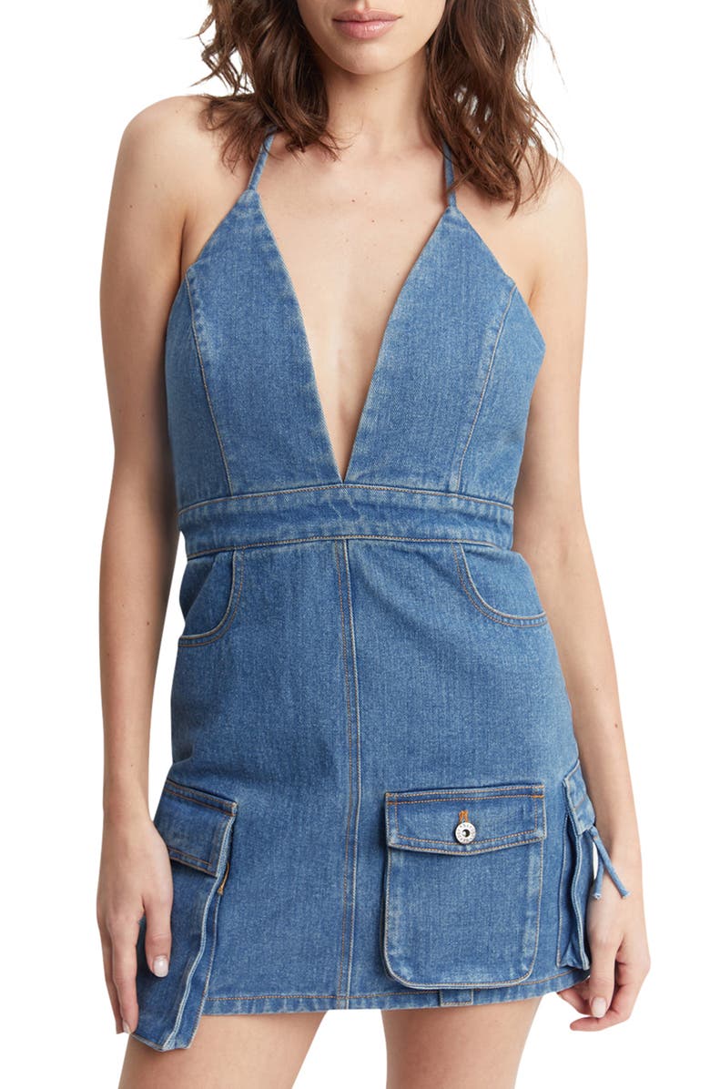 Bardot Zerah Cargo Minidress, Alternate, color, 