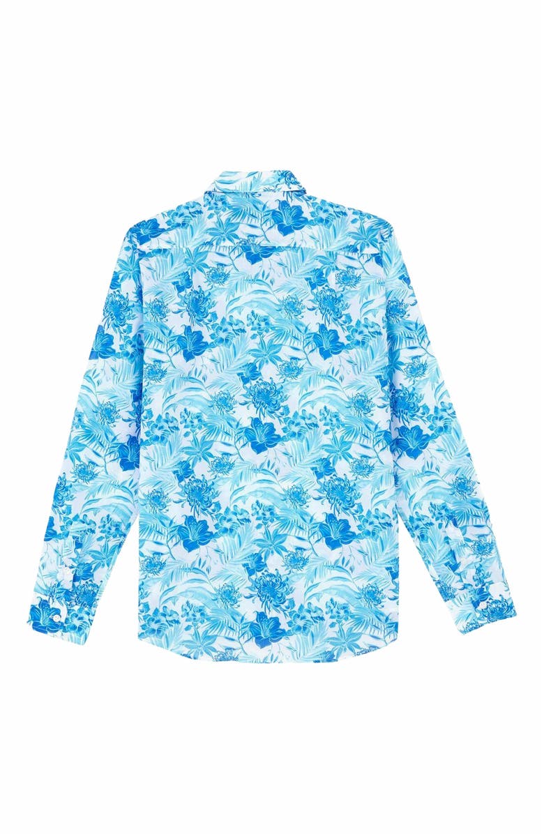 Vilebrequin Unisex Cotton Voile Lightweight Shirt Tahiti Flowers, Alternate, color,