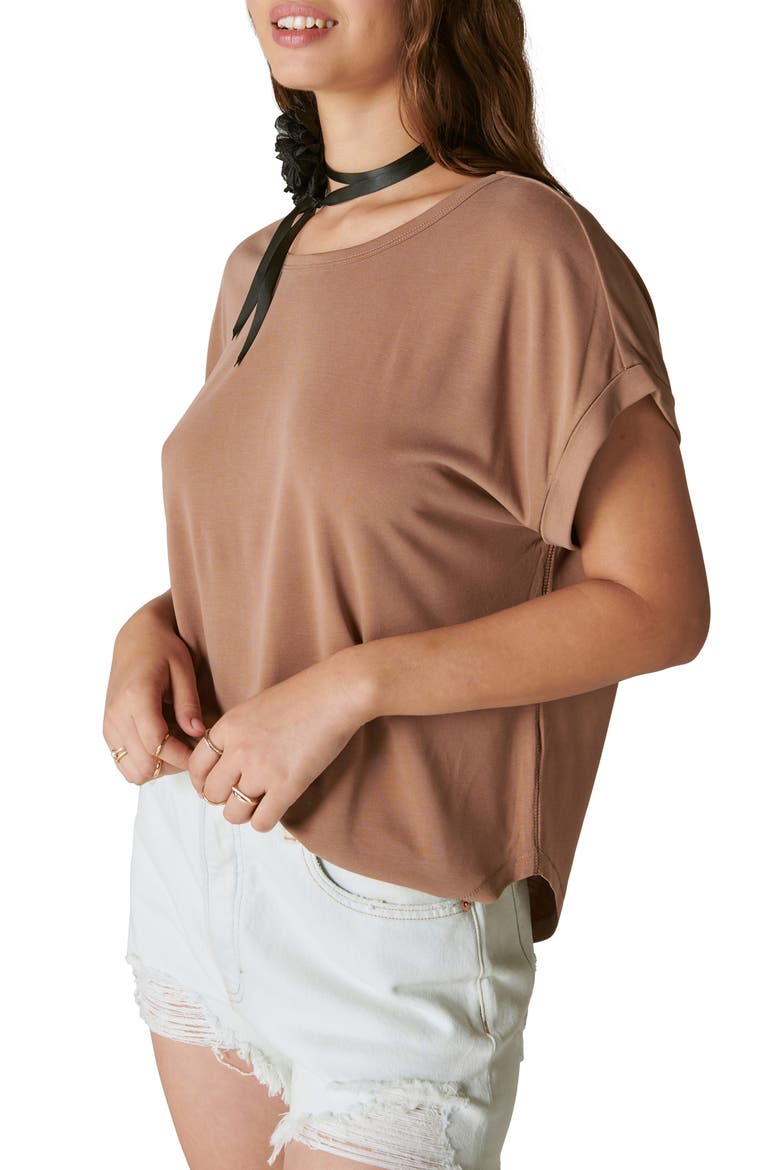 Sandwash Dolman T-Shirt, Alternate, color, MOCHA MOUSSE