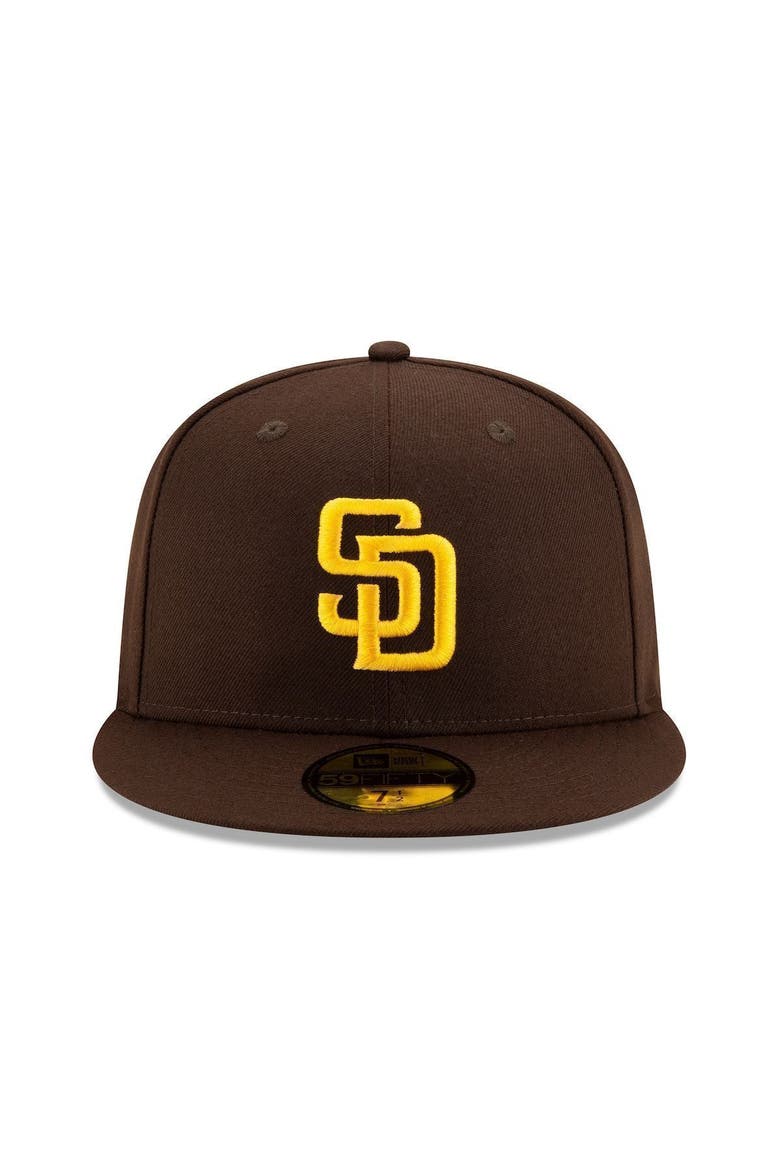 Men's New Era Brown San Diego Padres Authentic Collection On-Field 59FIFTY Fitted Hat, Alternate, color, BROWN