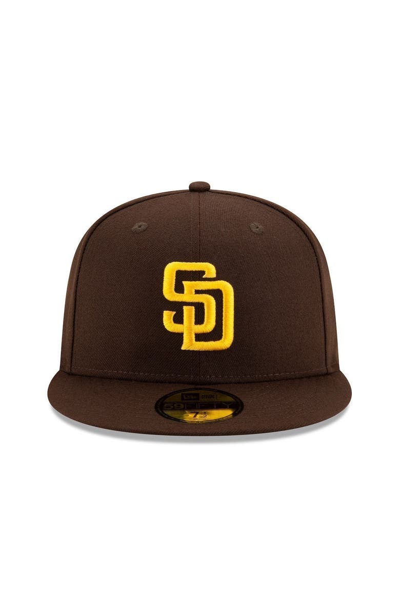 New Era Men's New Era Brown San Diego Padres Authentic Collection On-Field 59FIFTY Fitted Hat, Alternate, color, Brown
