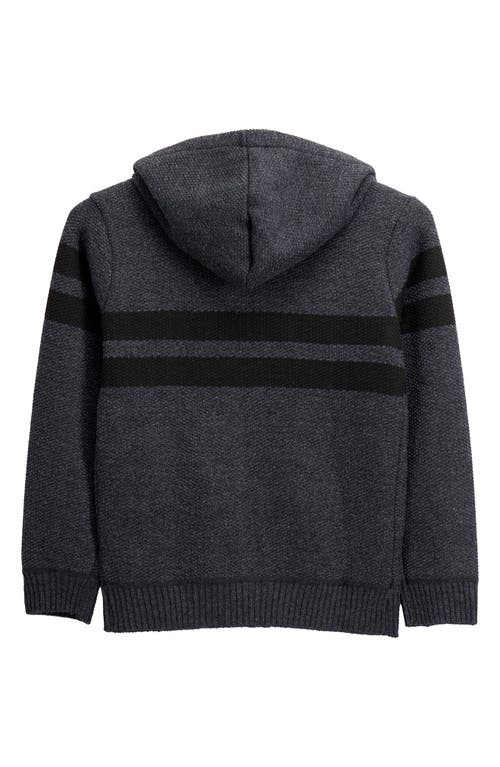 X-ray Xray Kids' Stripe Full Zip Hoodie In Black