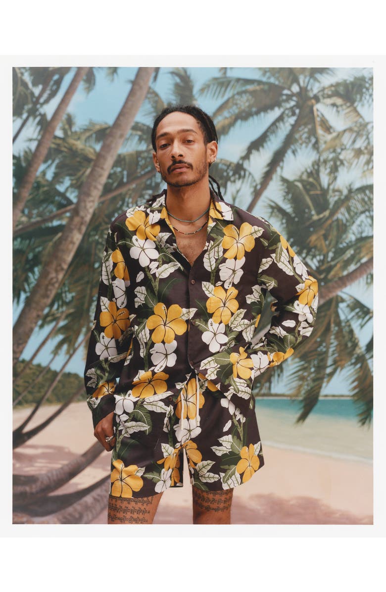 Tombolo Night Bloom, Alternate, color, Brown