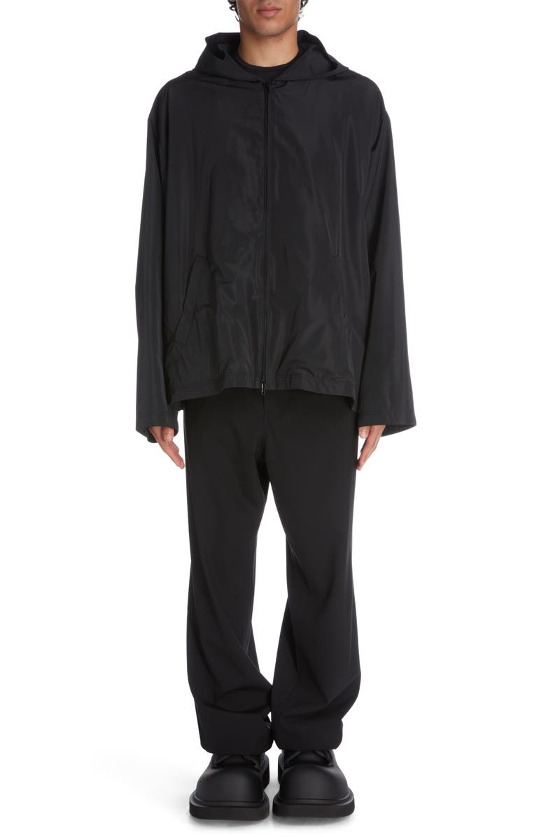 Balenciaga Logo Oversize Raincoat, Alternate, color, 