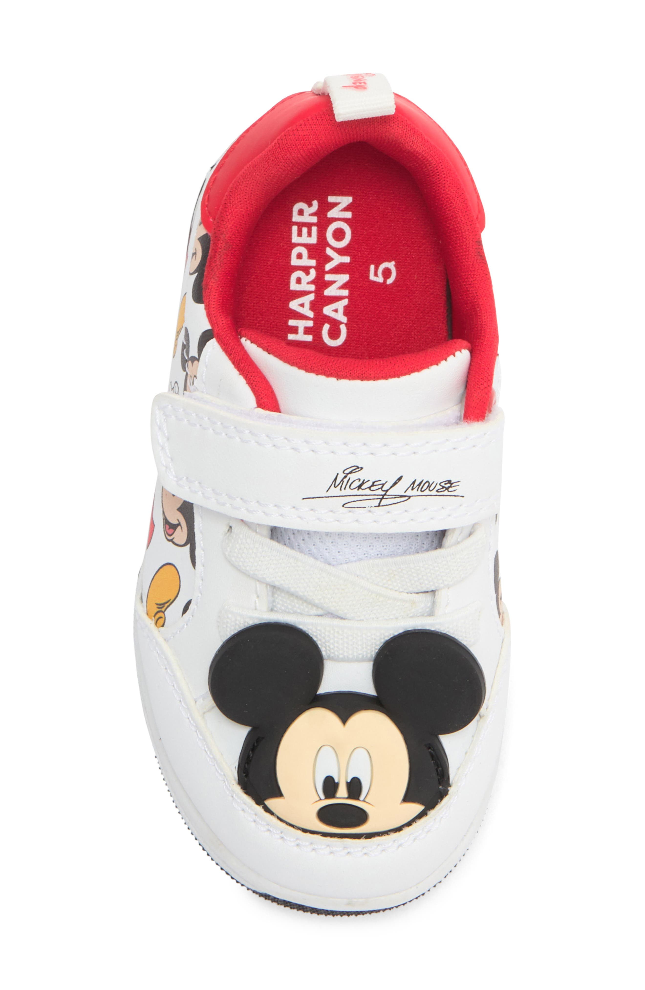 Harper Canyon Mickey Lace-Up Sneaker, Alternate, color, White Multi