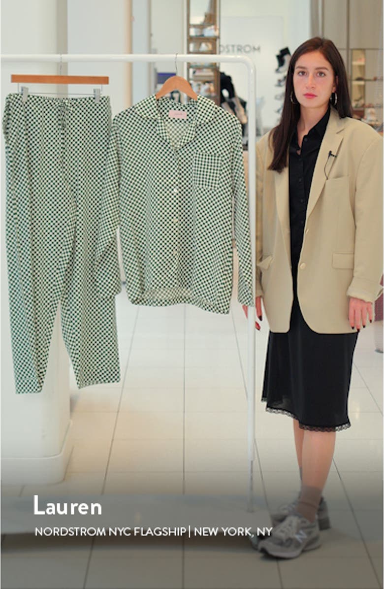 Anais Checkerboard Cotton Blend Pajamas, sales video thumbnail