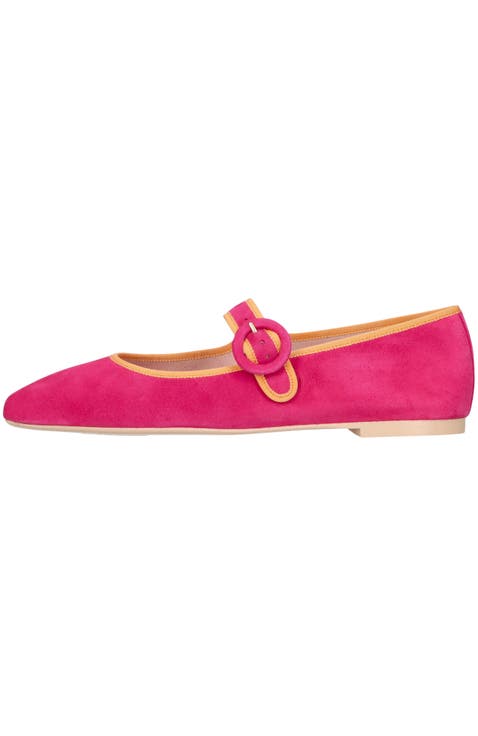 Square Toe Suede Mary Jane