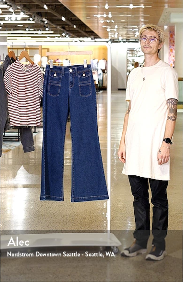 Belle Patch Pocket Flare Jeans, sales video thumbnail