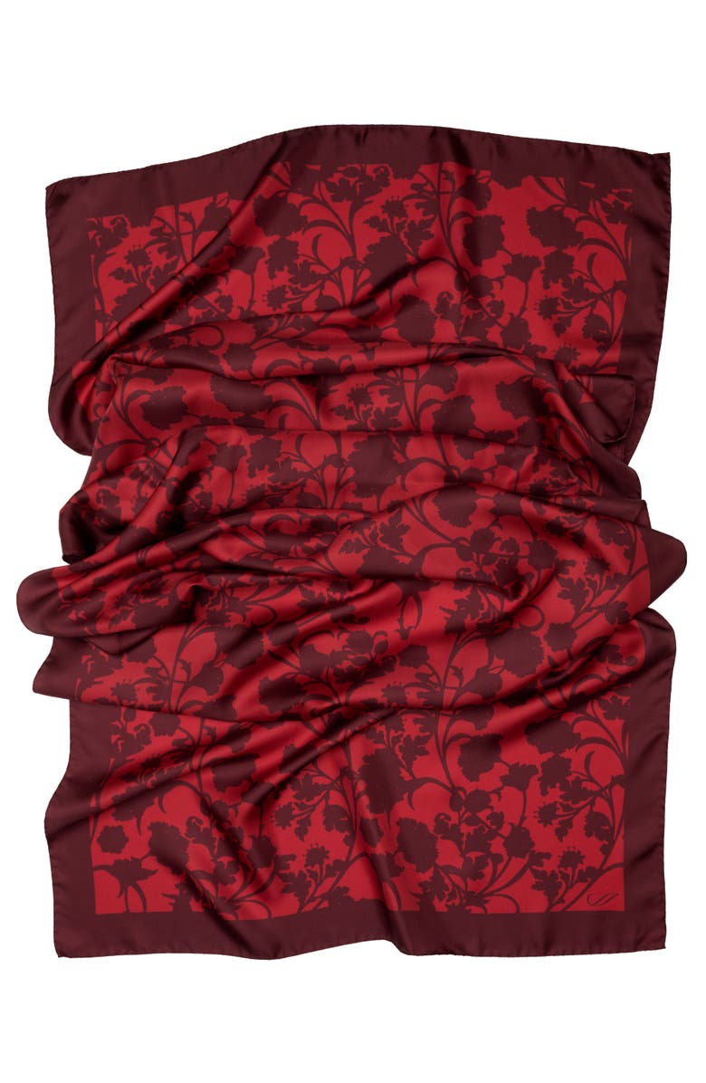 Elizabetta Regina - Silk Scarf Shawl for Women, Alternate, color, Ruby Red
