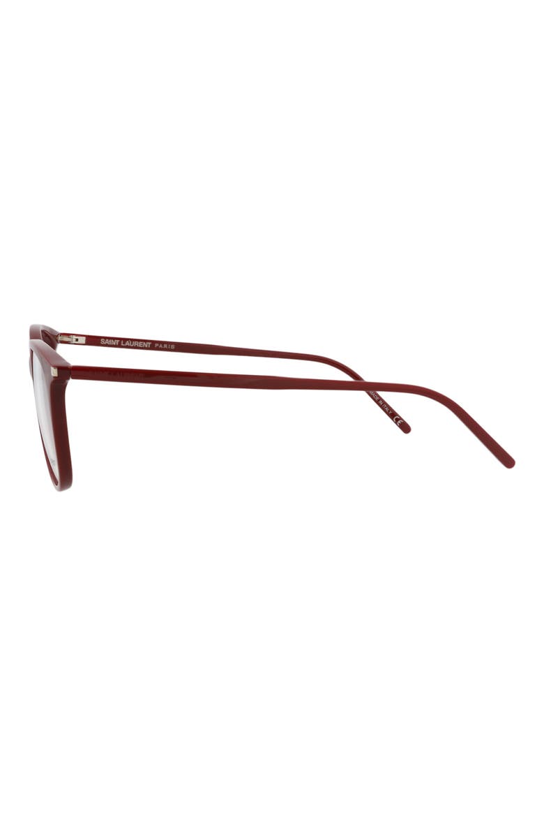 52mm Round Optical Glasses, Alternate, color, BURGUNDY BURGUNDY TRANSPARENT